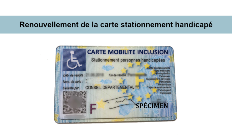 Renouvellement Carte Stationnement Handicap Obtenir La Cmi