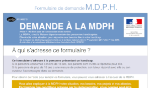 Formulaire De Demande MDPH - Formulaire Cerfa N° 15692