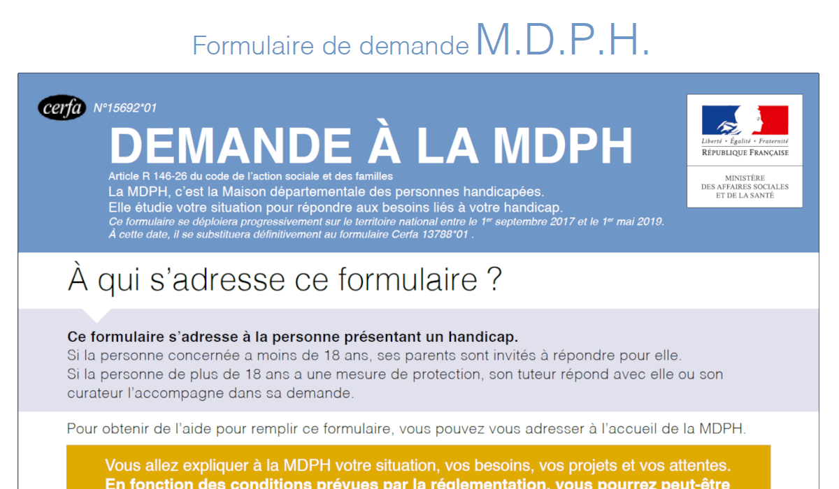 formulaire de demande mdph