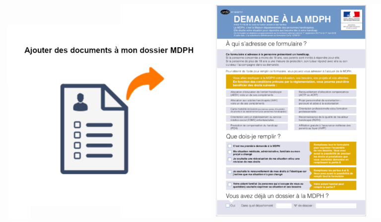 Comment ajouter des documents à mon dossier MDPH