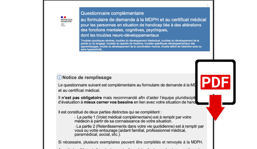 Questionnaire psychiatrique MDPH TND