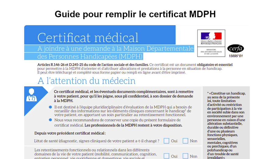 guide remplir certificat mdph